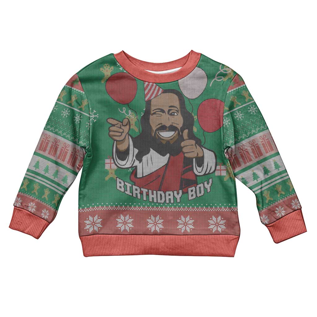 Birthday Boy Jesus Kid Ugly Christmas Sweater African Christian - Wonder Print Shop