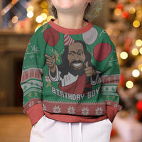 Birthday Boy Jesus Kid Ugly Christmas Sweater African Christian - Wonder Print Shop