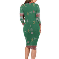 Birthday Boy Jesus Long Sleeve Bodycon Dress African Christian - Wonder Print Shop