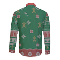 Birthday Boy Jesus Long Sleeve Button Shirt African Christian - Wonder Print Shop