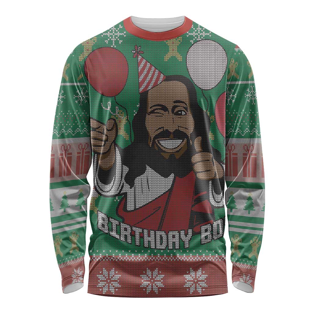 Birthday Boy Jesus Long Sleeve Shirt African Christian - Wonder Print Shop