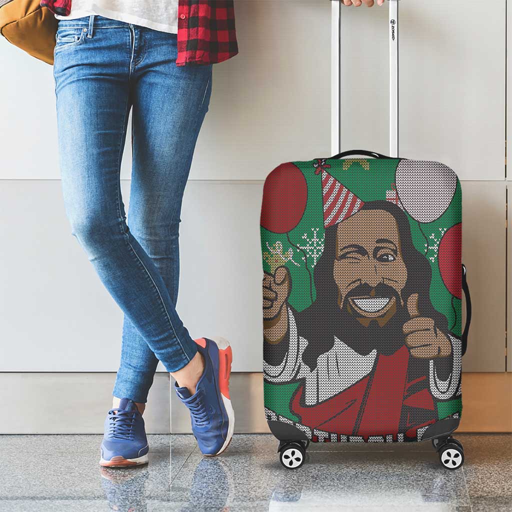Birthday Boy Jesus Luggage Cover African Christian - Wonder Print Shop