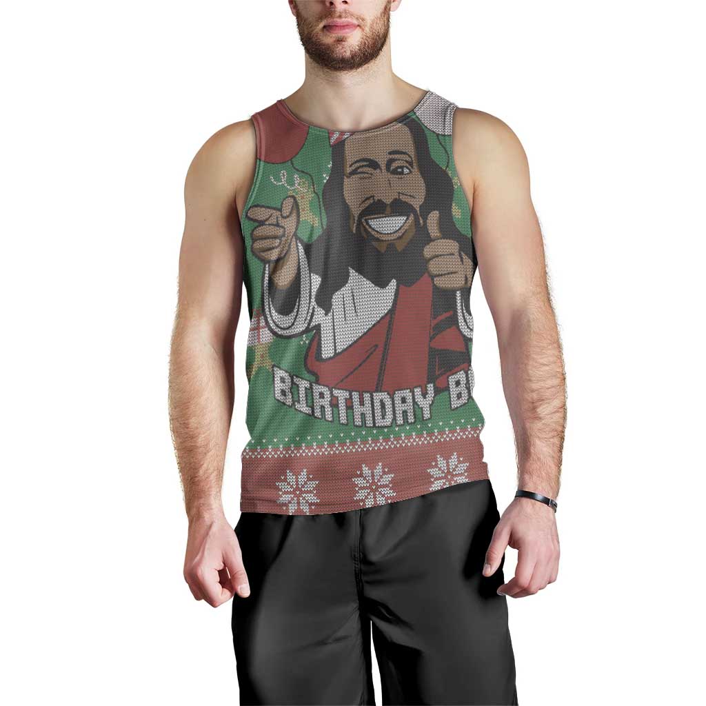 Birthday Boy Jesus Men Tank Top African Christian - Wonder Print Shop