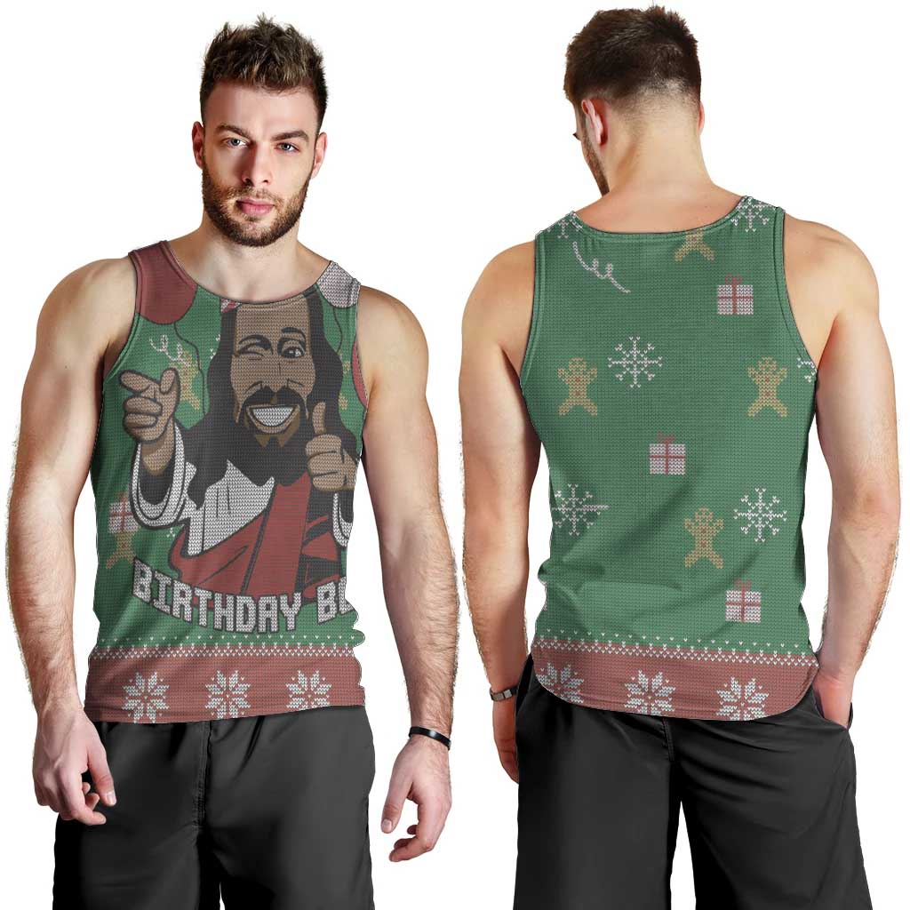 Birthday Boy Jesus Men Tank Top African Christian - Wonder Print Shop