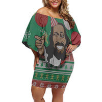 Birthday Boy Jesus Off Shoulder Short Dress African Christian - Wonder Print Shop