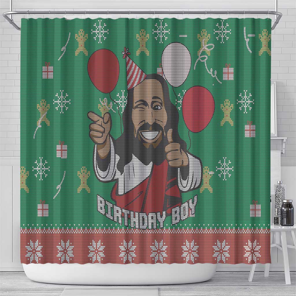 Birthday Boy Jesus Shower Curtain African Christian
