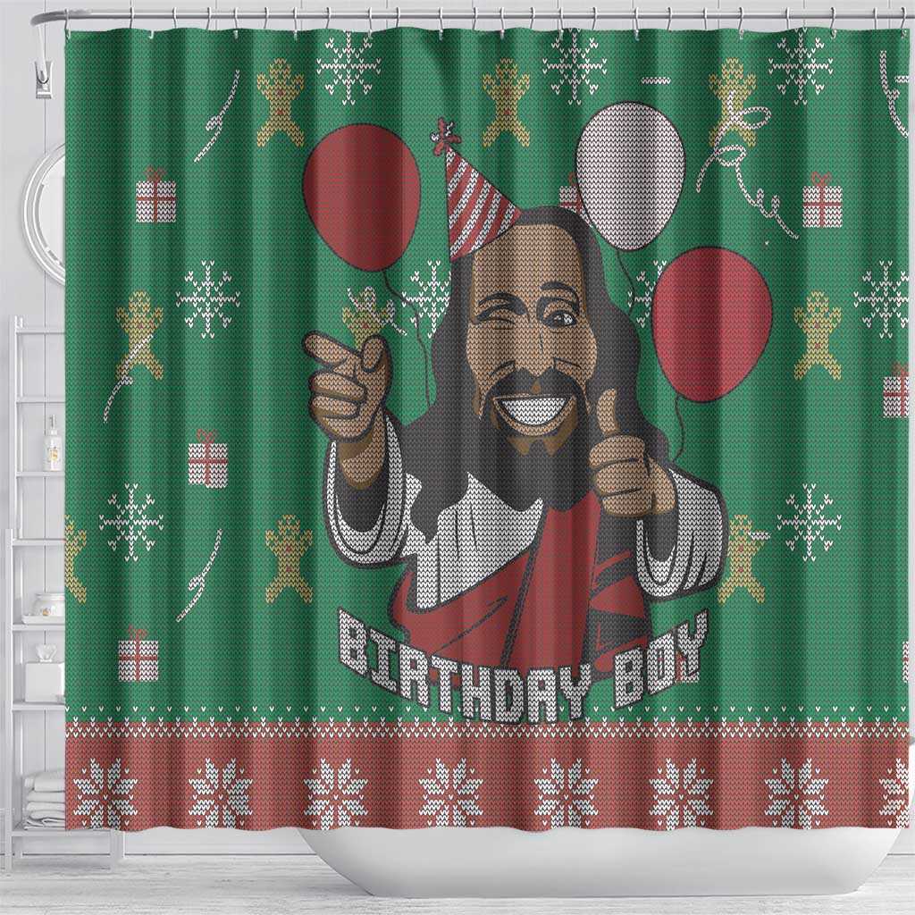 Birthday Boy Jesus Shower Curtain African Christian