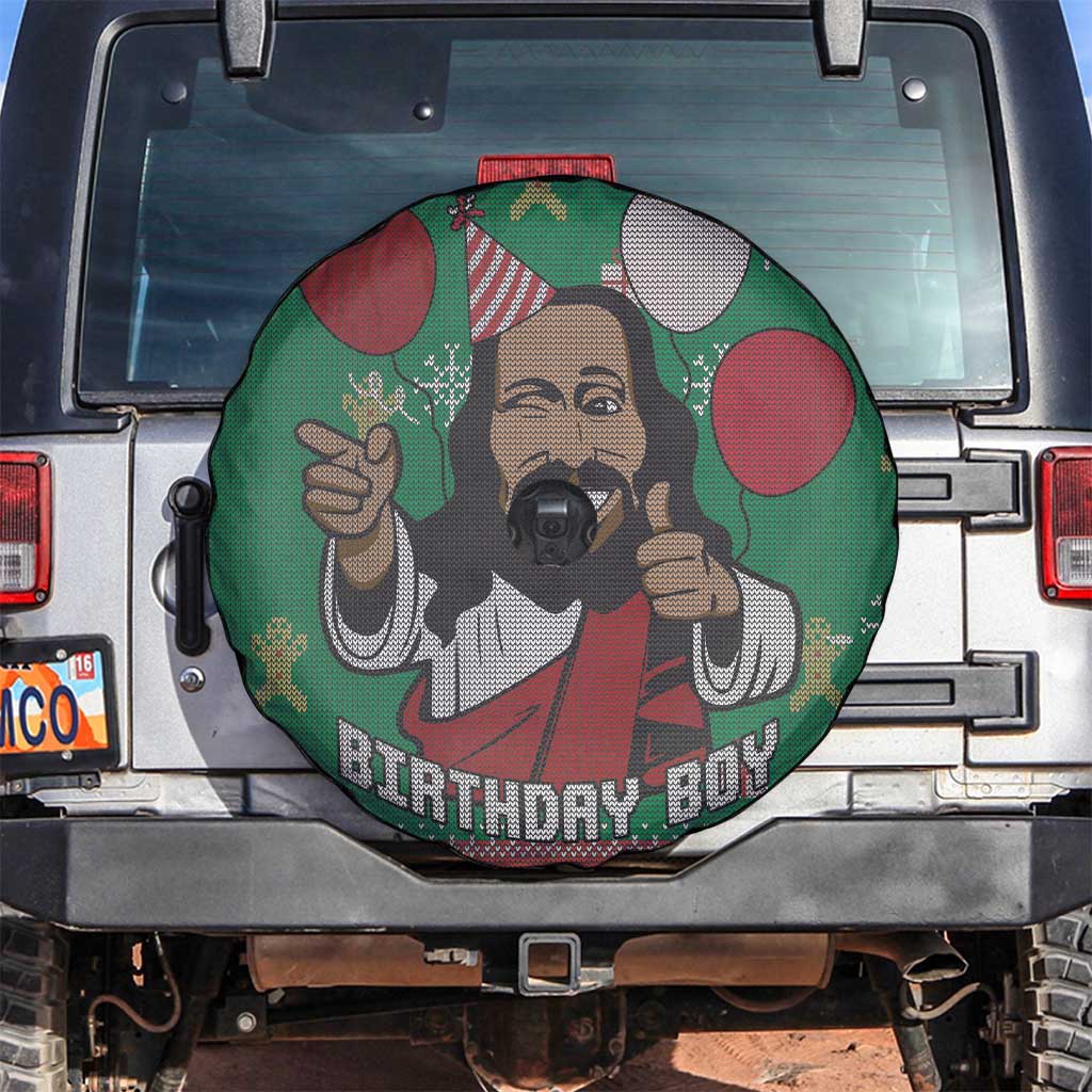 Birthday Boy Jesus Spare Tire Cover African Christian - Wonder Print Shop
