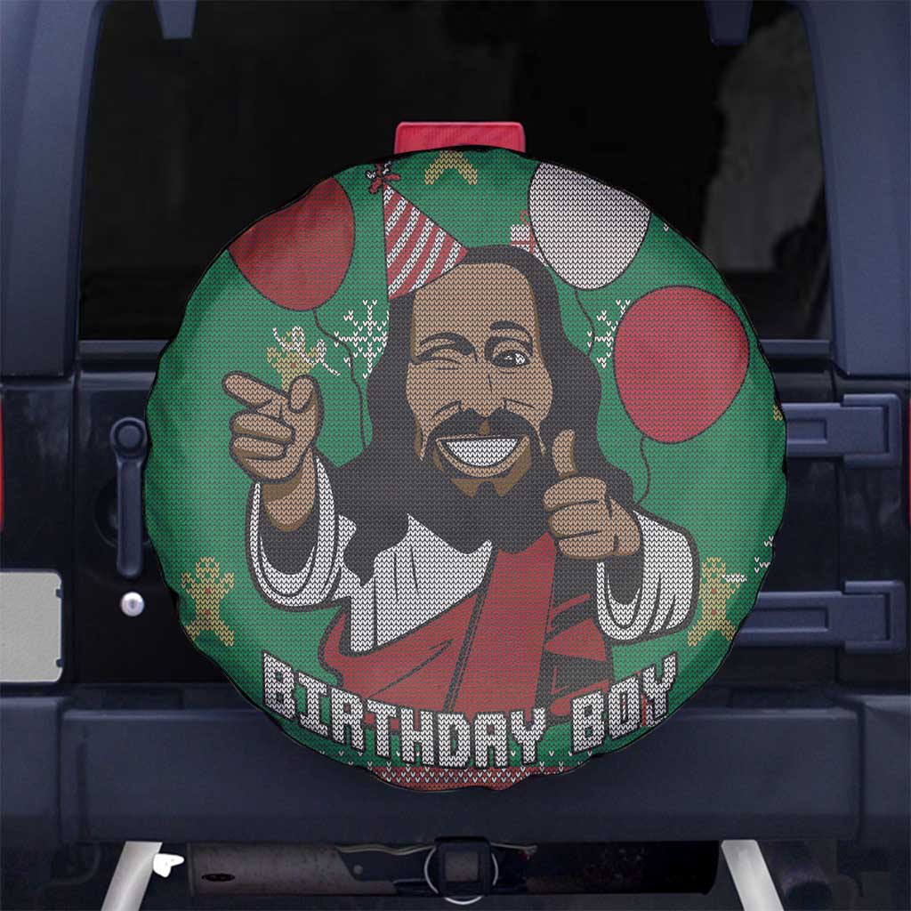 Birthday Boy Jesus Spare Tire Cover African Christian - Wonder Print Shop