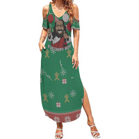 Birthday Boy Jesus Summer Maxi Dress African Christian - Wonder Print Shop