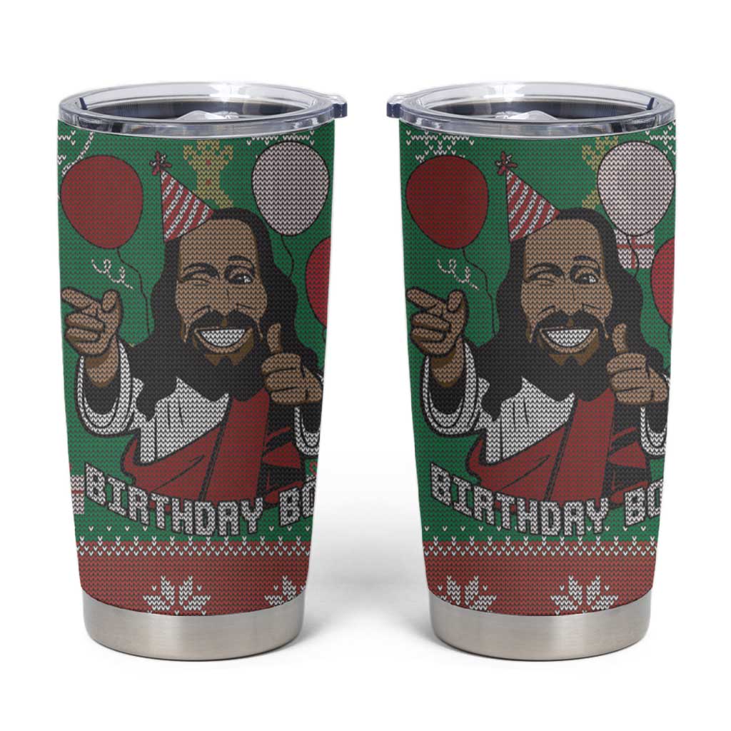 Birthday Boy Jesus Tumbler Cup African Christian - Wonder Print Shop