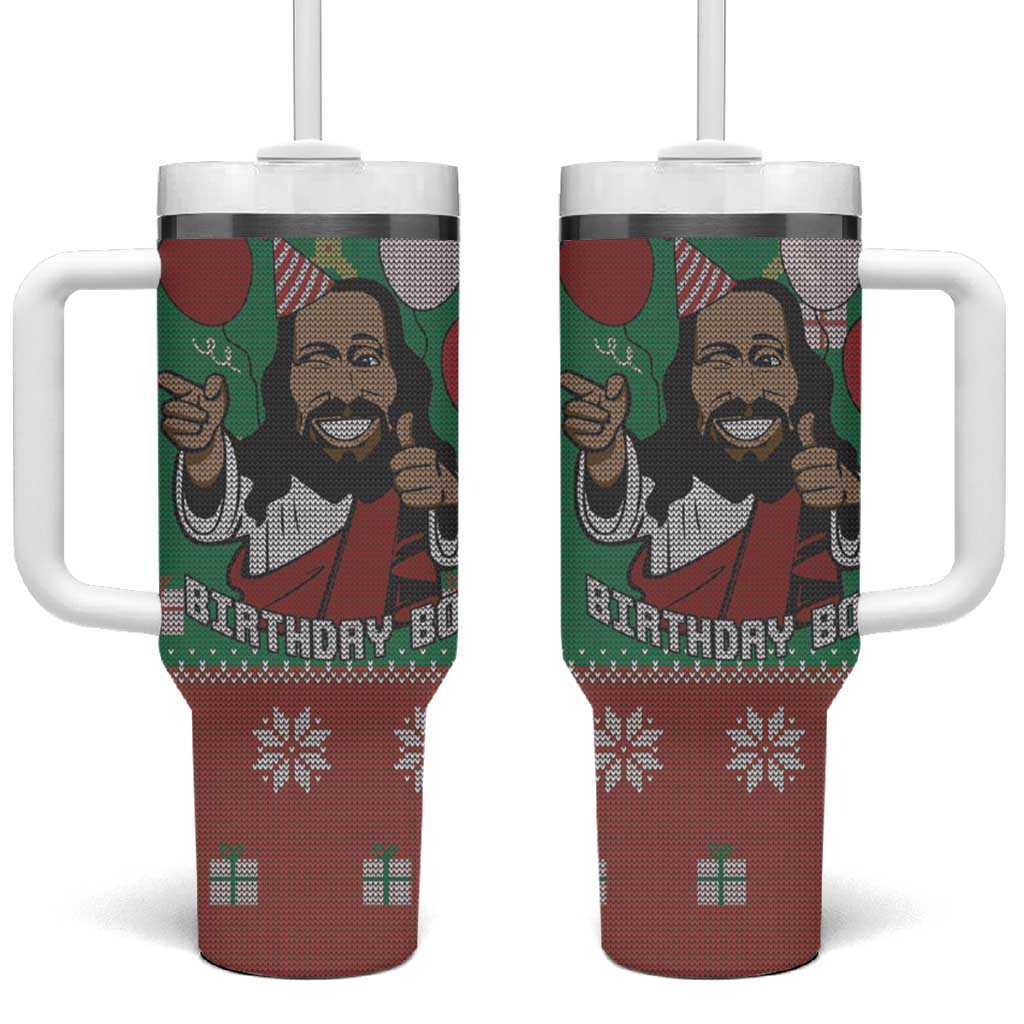 Birthday Boy Jesus Tumbler With Handle African Christian - Wonder Print Shop