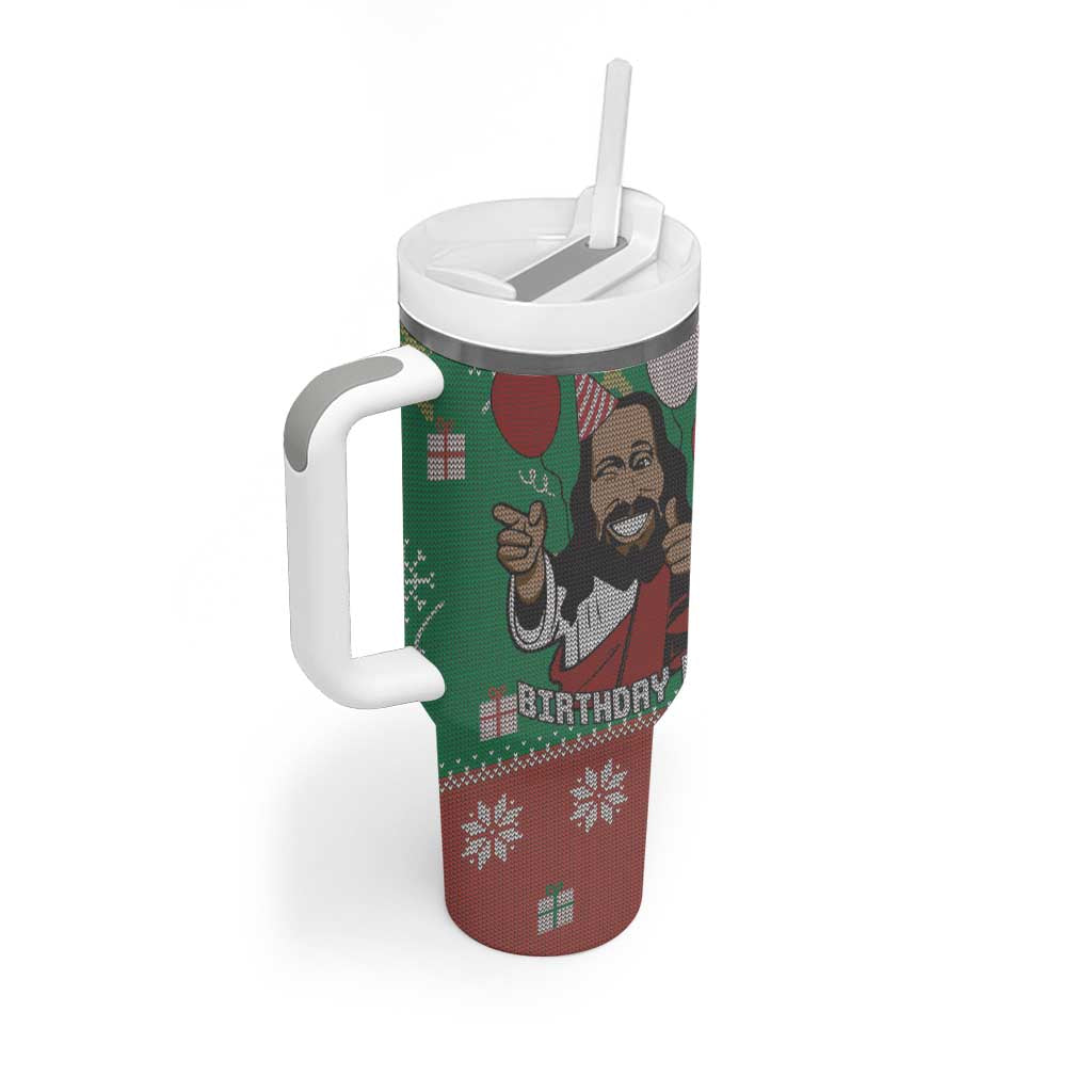Birthday Boy Jesus Tumbler With Handle African Christian - Wonder Print Shop