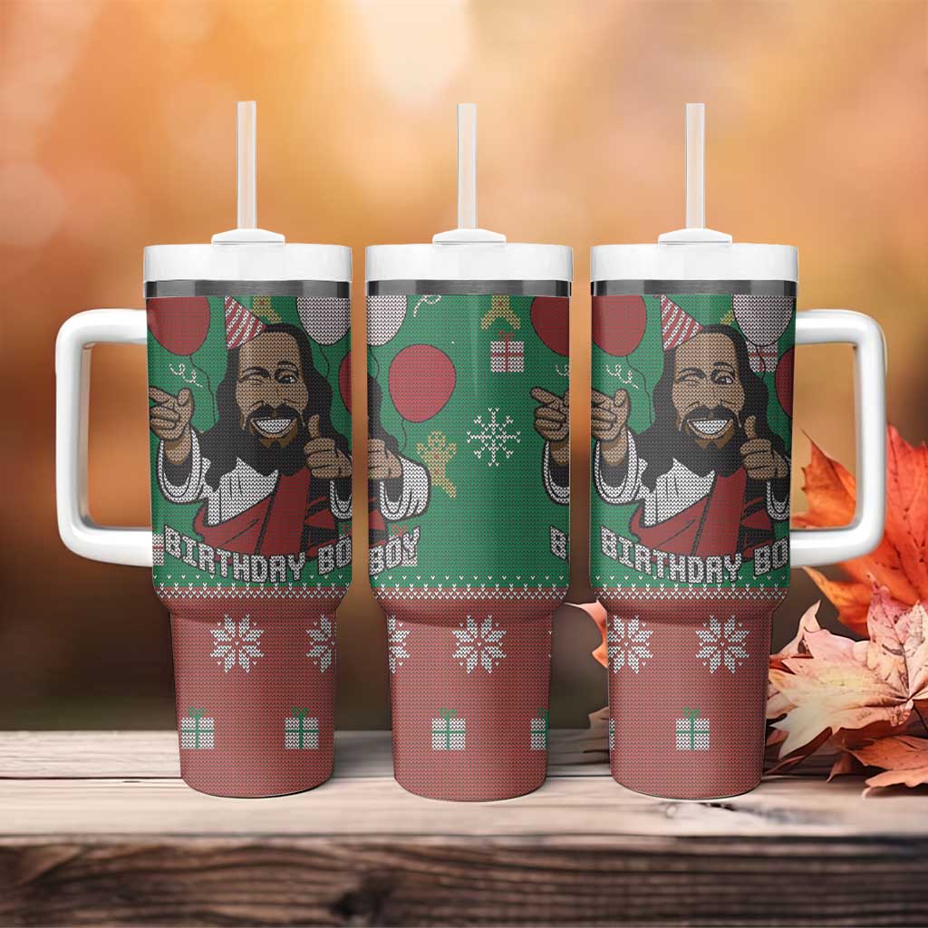 Birthday Boy Jesus Tumbler With Handle African Christian - Wonder Print Shop