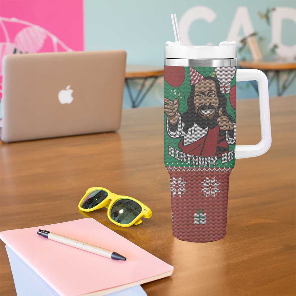Birthday Boy Jesus Tumbler With Handle African Christian - Wonder Print Shop