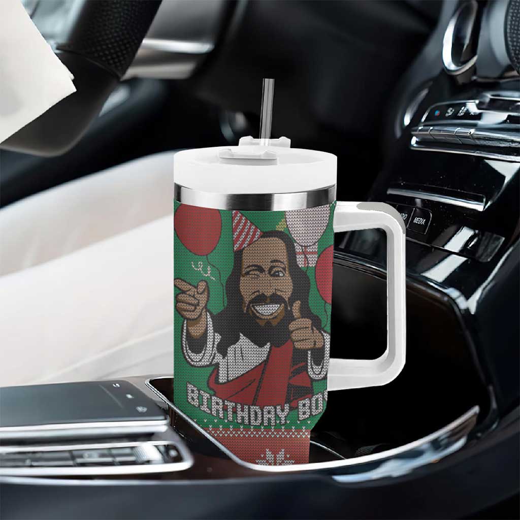Birthday Boy Jesus Tumbler With Handle African Christian - Wonder Print Shop