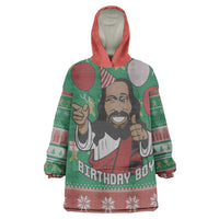 Birthday Boy Jesus Wearable Blanket Hoodie African Christian - Wonder Print Shop