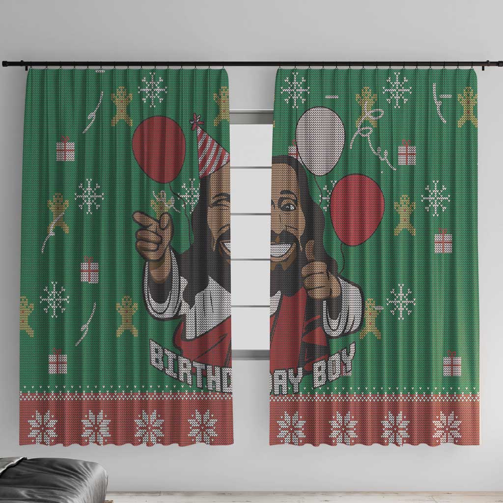 Birthday Boy Jesus Window Curtain African Christian - Wonder Print Shop
