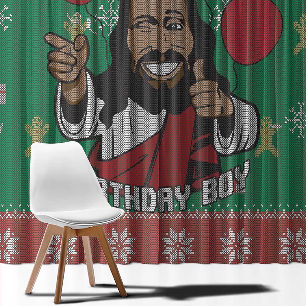 Birthday Boy Jesus Window Curtain African Christian - Wonder Print Shop