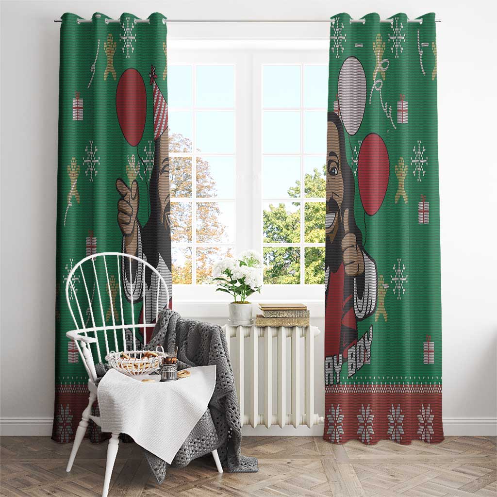 Birthday Boy Jesus Window Curtain African Christian - Wonder Print Shop