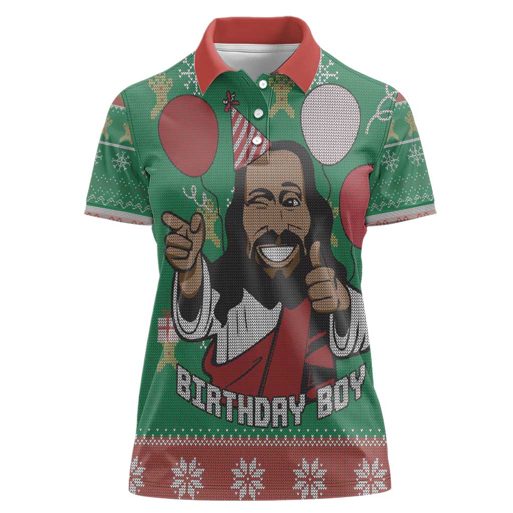 Birthday Boy Jesus Women Polo Shirt African Christian - Wonder Print Shop