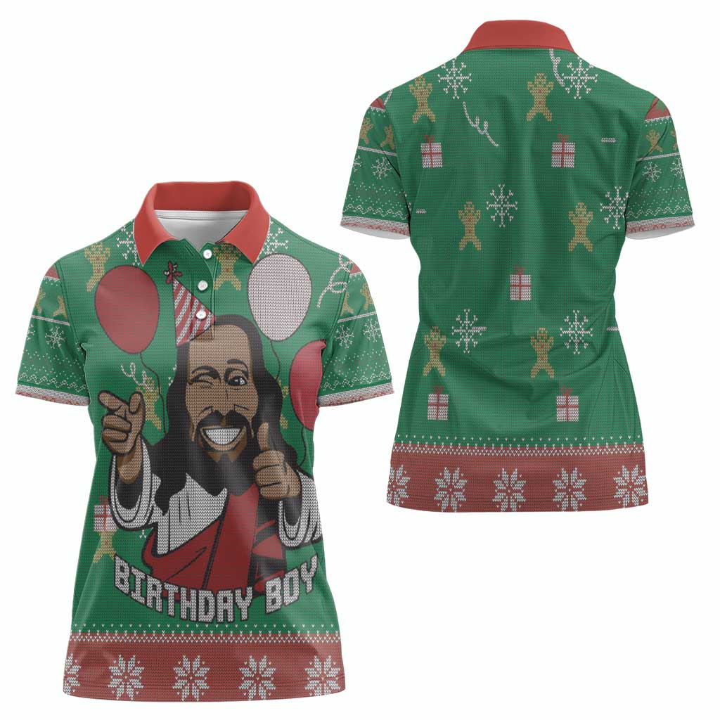 Birthday Boy Jesus Women Polo Shirt African Christian - Wonder Print Shop