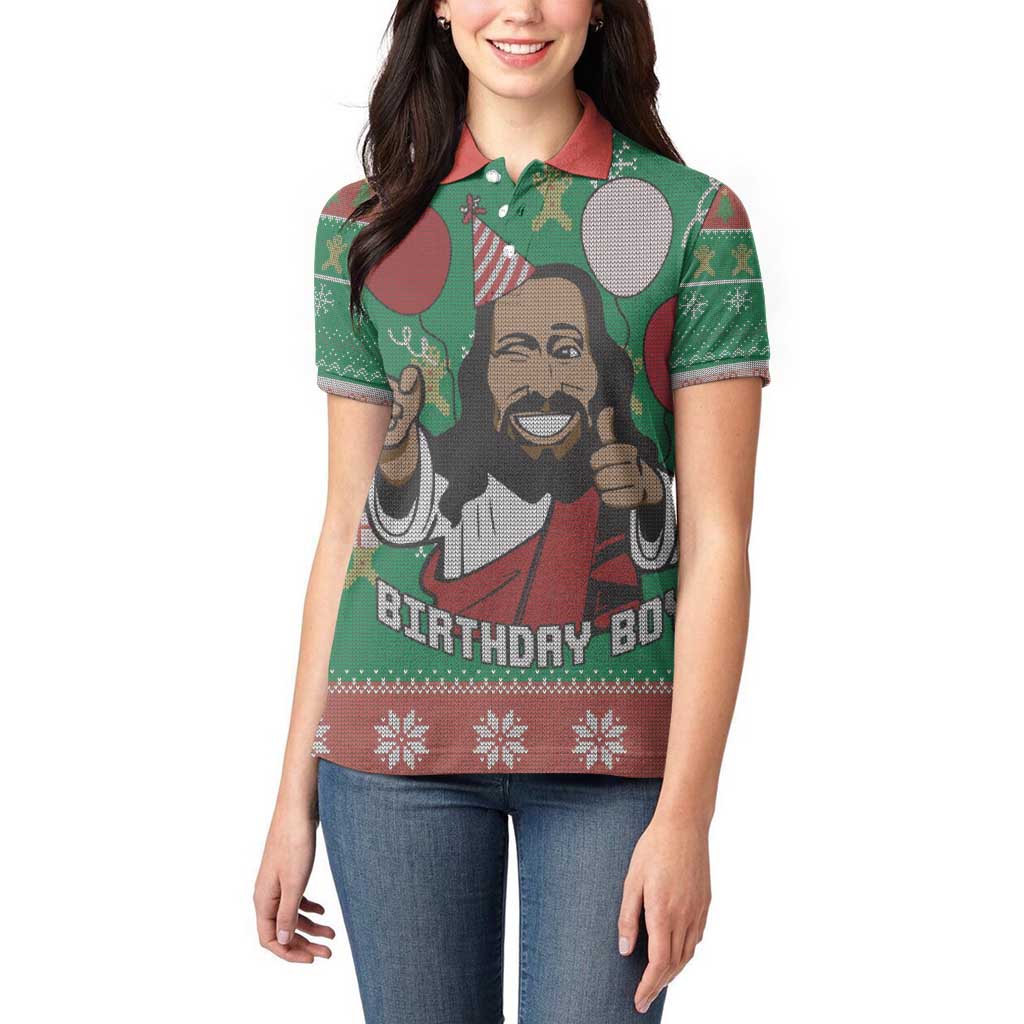 Birthday Boy Jesus Women Polo Shirt African Christian - Wonder Print Shop