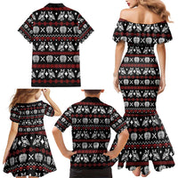 Warrior Of Indian Skull Family Matching Mermaid Dress and Hawaiian Shirt Native American - Wonder Print Shop