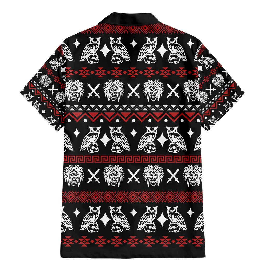 Warrior Of Indian Skull Family Matching Mermaid Dress and Hawaiian Shirt Native American - Wonder Print Shop