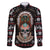 Warrior Of Indian Skull Family Matching Off The Shoulder Long Sleeve Dress and Hawaiian Shirt Native American - Wonder Print Shop