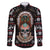 Warrior Of Indian Skull Family Matching Off Shoulder Maxi Dress and Hawaiian Shirt Native American - Wonder Print Shop