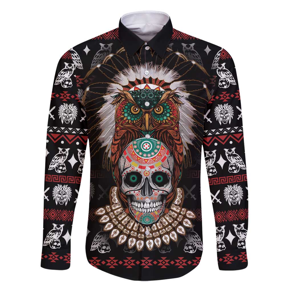 Warrior Of Indian Skull Family Matching Puletasi and Hawaiian Shirt Native American - Wonder Print Shop