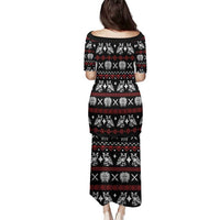 Warrior Of Indian Skull Family Matching Puletasi and Hawaiian Shirt Native American - Wonder Print Shop