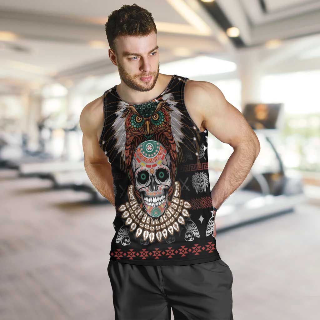Warrior Of Indian Skull Men Tank Top Native American - Wonder Print Shop
