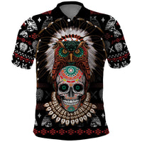 Warrior Of Indian Skull Polo Shirt Native American - Wonder Print Shop
