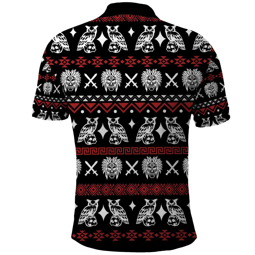 Warrior Of Indian Skull Polo Shirt Native American - Wonder Print Shop