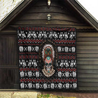 Warrior Of Indian Skull Quilt Native American - Wonder Print Shop