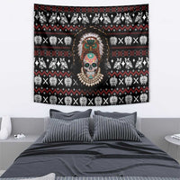 Warrior Of Indian Skull Tapestry Native American - Wonder Print Shop