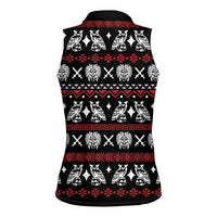 Warrior Of Indian Skull Women Sleeveless Polo Shirt Native American - Wonder Print Shop