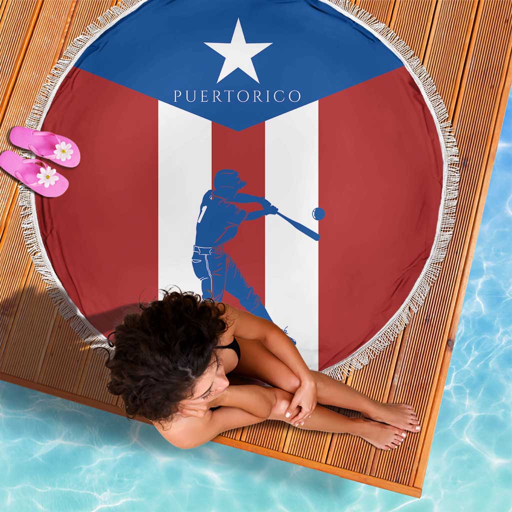 Puerto Rican Baseball Beach Blanket Boricua Flag Sports