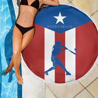 Puerto Rican Baseball Beach Blanket Boricua Flag Sports