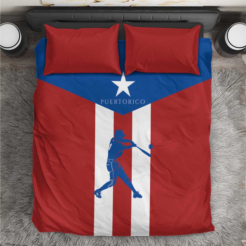 Puerto Rican Baseball Bedding Set Boricua Flag Sports
