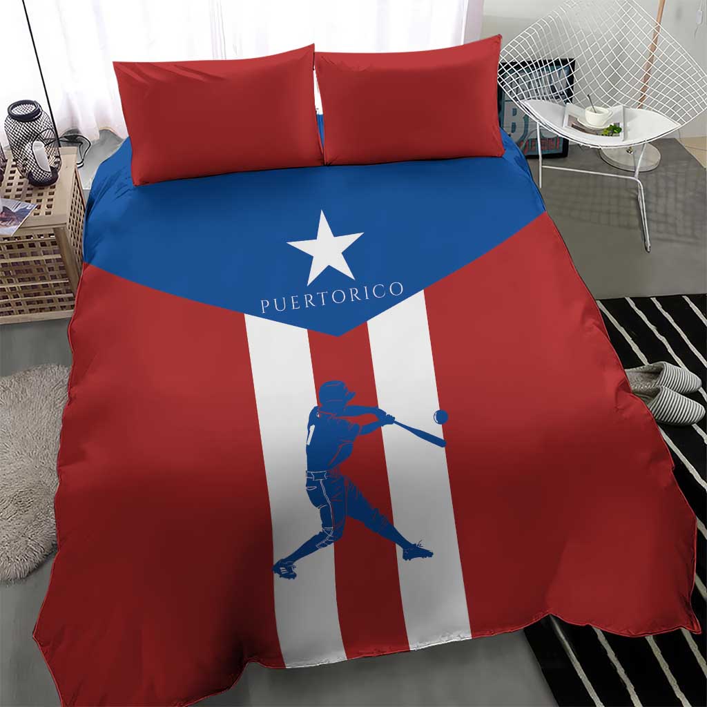 Puerto Rican Baseball Bedding Set Boricua Flag Sports