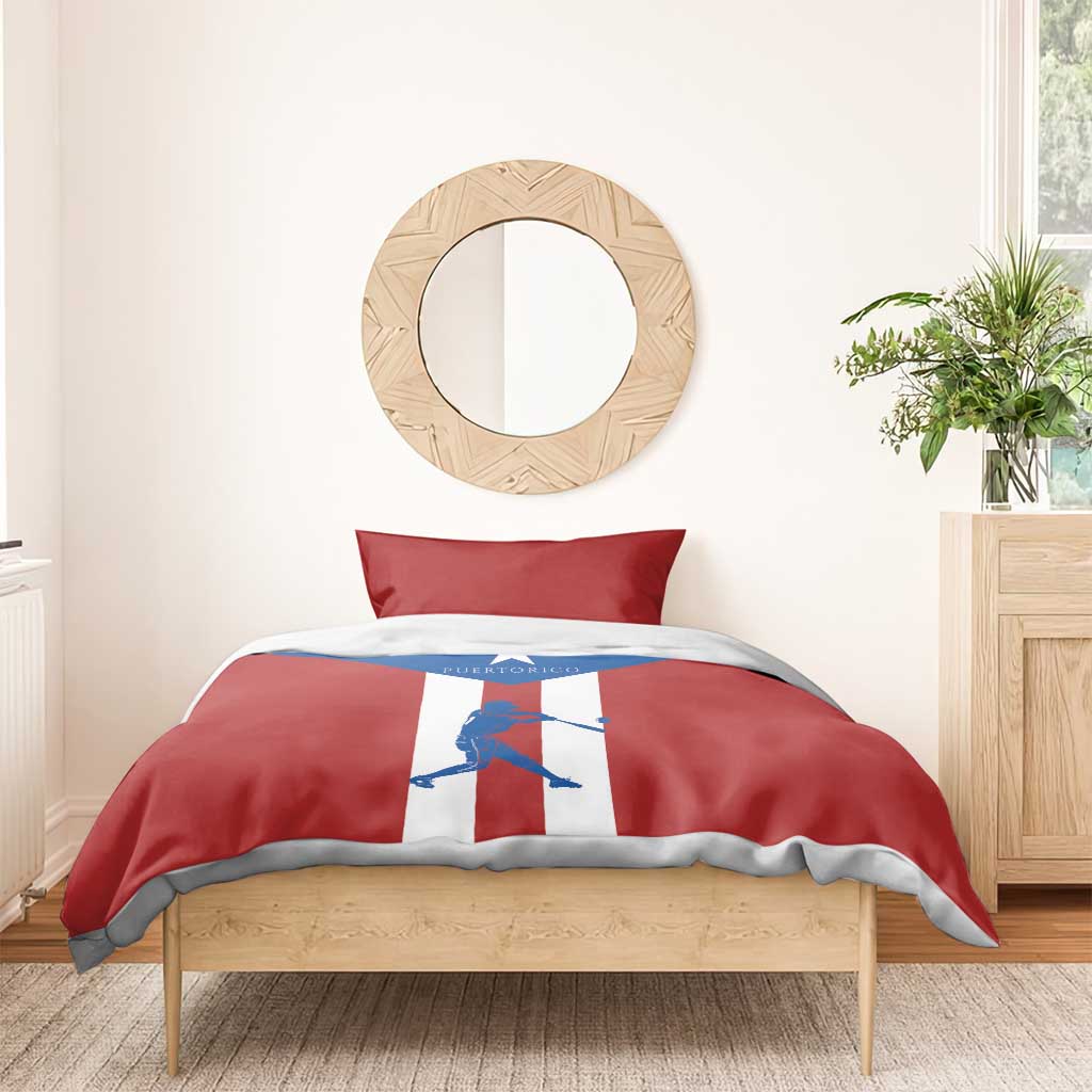 Puerto Rican Baseball Bedding Set Boricua Flag Sports