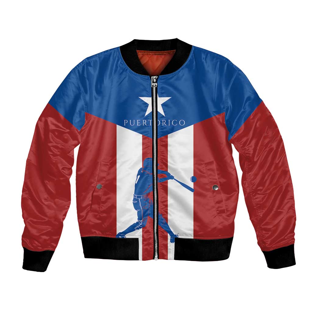Puerto Rican Baseball Bomber Jacket Boricua Flag Sports
