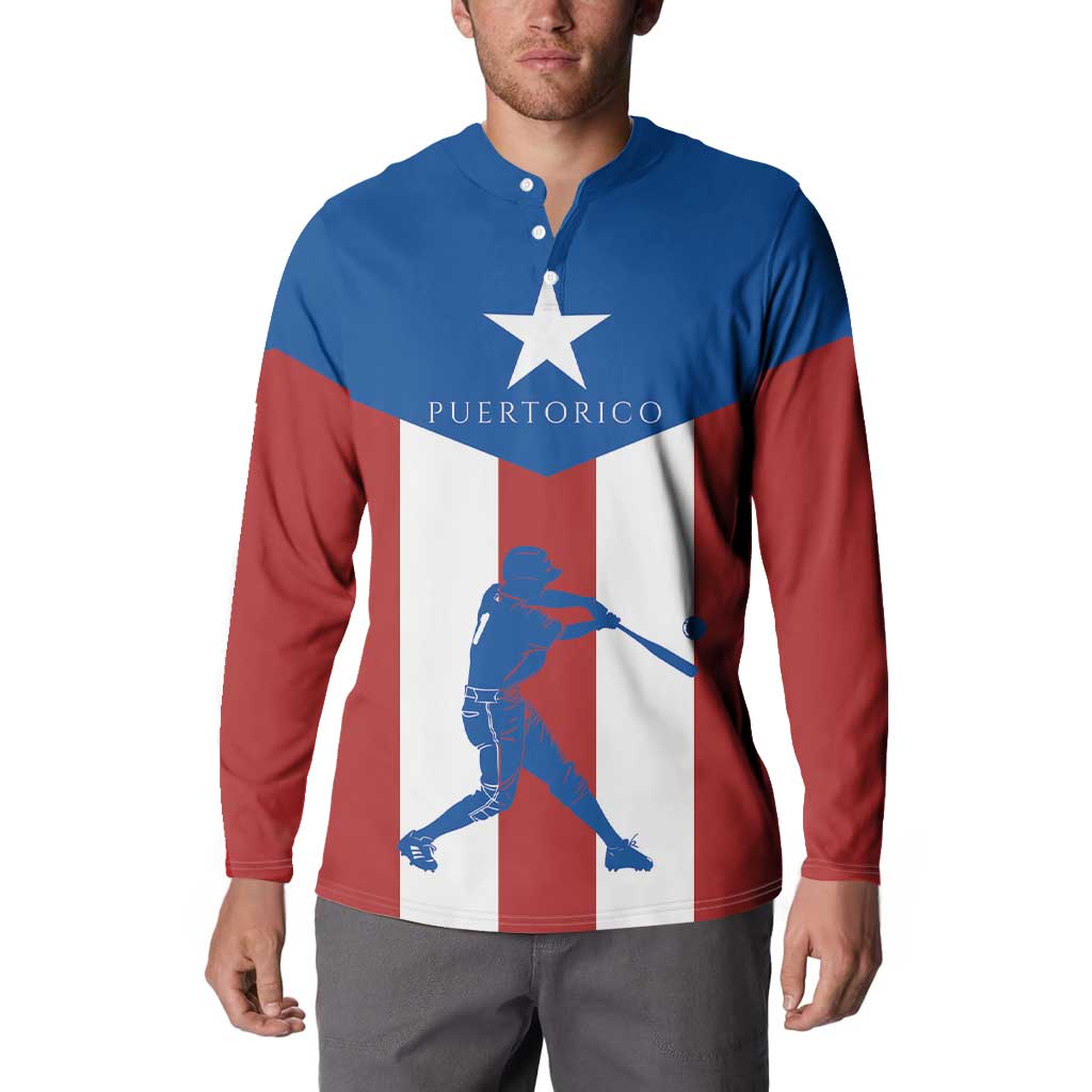 Puerto Rican Baseball Button Sweatshirt Boricua Flag Sports