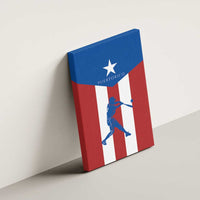 Puerto Rican Baseball Canvas Wall Art Boricua Flag Sports