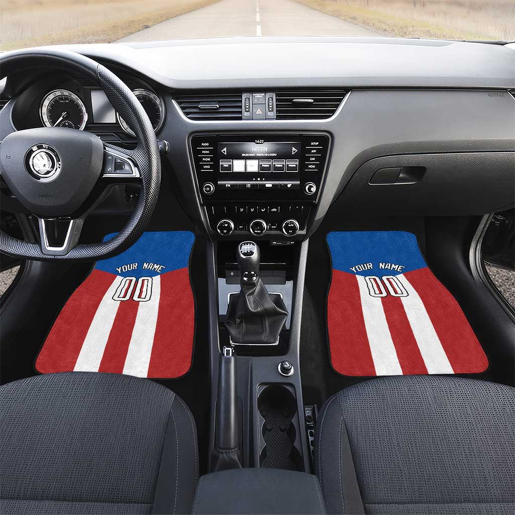 Puerto Rican Baseball Car Mats Boricua Flag Sports