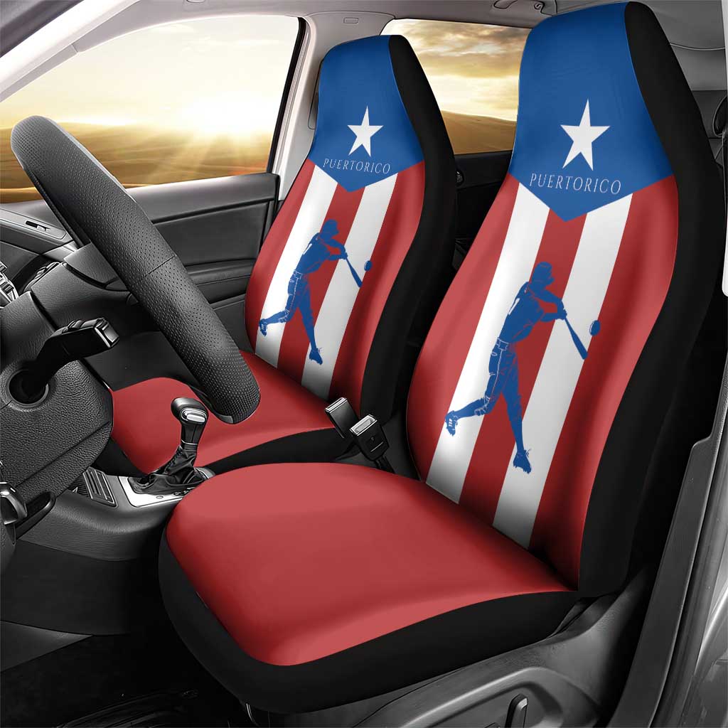 Puerto Rican Baseball Car Seat Cover Boricua Flag Sports