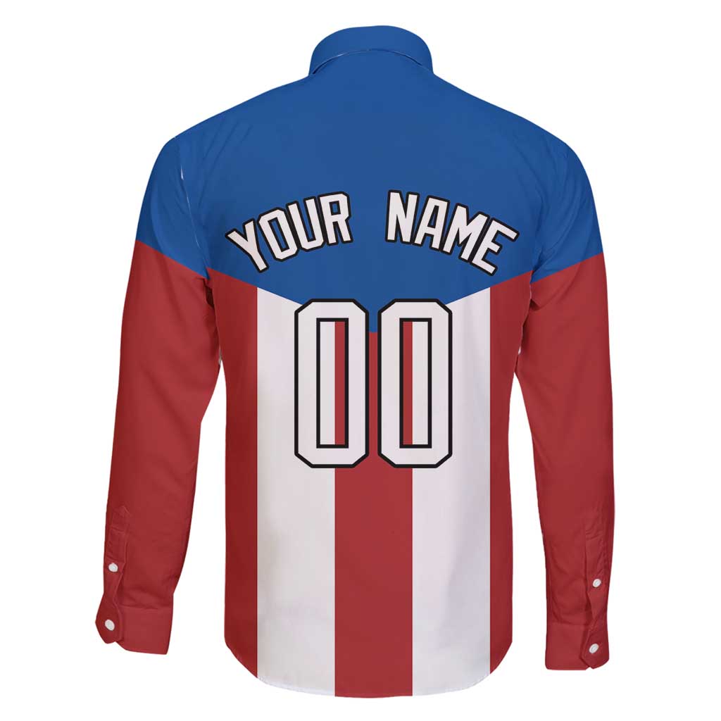 Puerto Rican Baseball Family Matching Long Sleeve Bodycon Dress and Hawaiian Shirt Boricua Flag Sports